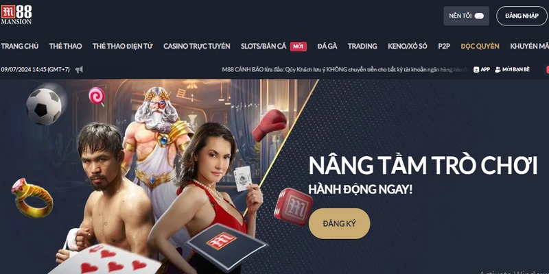 Đăng ký M88 anh em được thỏa sức trải nghiệm kho game đỉnh cao